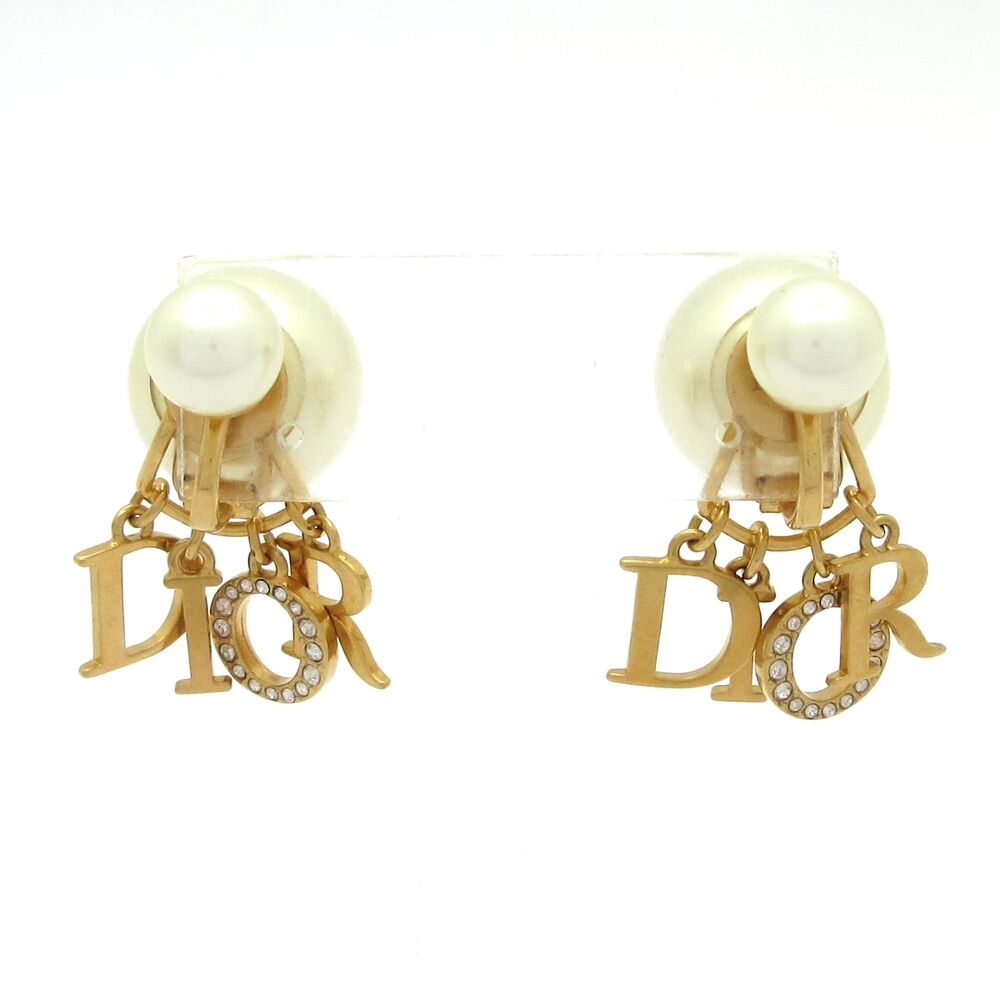 Christian Dior Dior Tribales Clip On Earrings E2382WOMCY_D12P Cream Gold